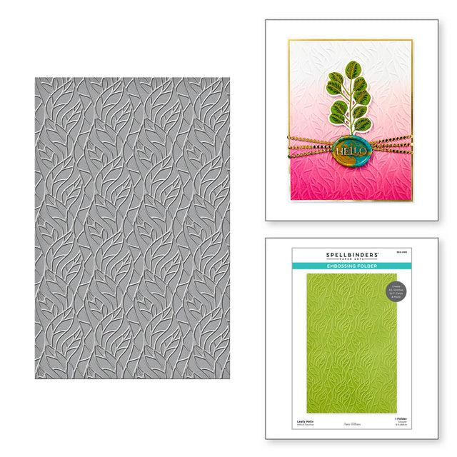 Spellbinders - Propagation Garden Collection - Embossing Folder - Leafy Helix-ScrapbookPal