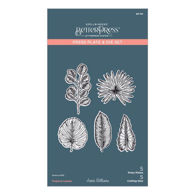 Spellbinders - Propagation Garden Collection - Press Plate &amp; Dies - Tropical Leaves-ScrapbookPal