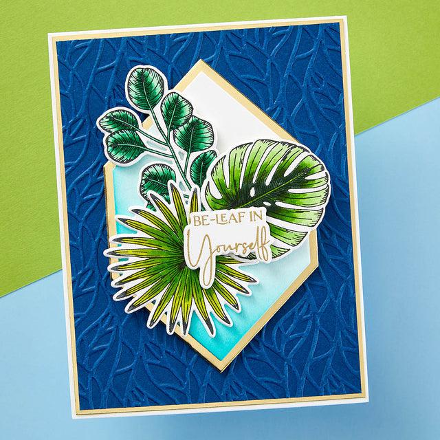 Spellbinders - Propagation Garden Collection - Press Plate &amp; Dies - Tropical Leaves-ScrapbookPal