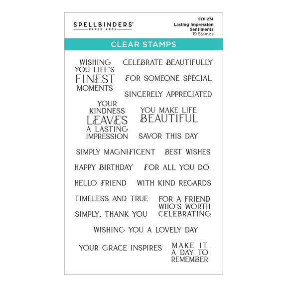 Spellbinders - Regal Reflections Collection - Clear Stamps - Lasting Impressions-ScrapbookPal