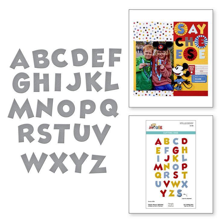 Spellbinders - Say Cheese Classic Mouse - Dies - Classic Mouse Alphabet-ScrapbookPal