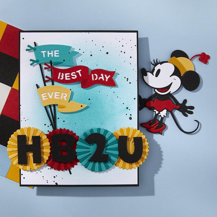 Spellbinders - Say Cheese Classic Mouse - Dies - Flags & Banners-ScrapbookPal
