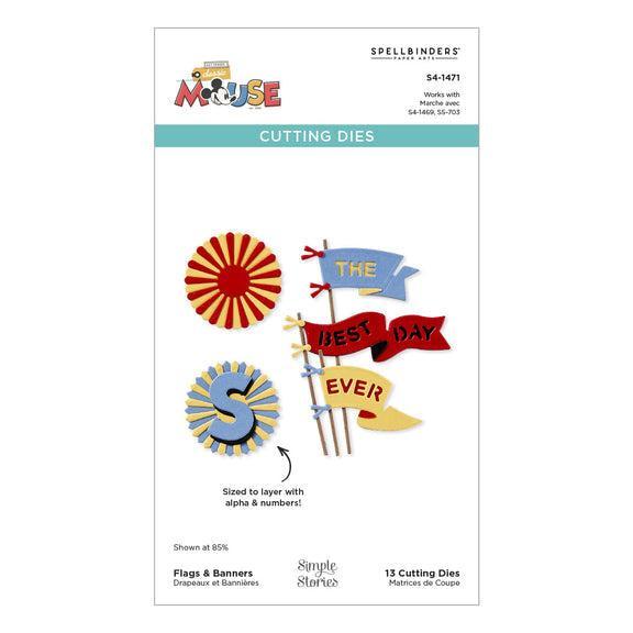 Spellbinders - Say Cheese Classic Mouse - Dies - Flags &amp; Banners-ScrapbookPal