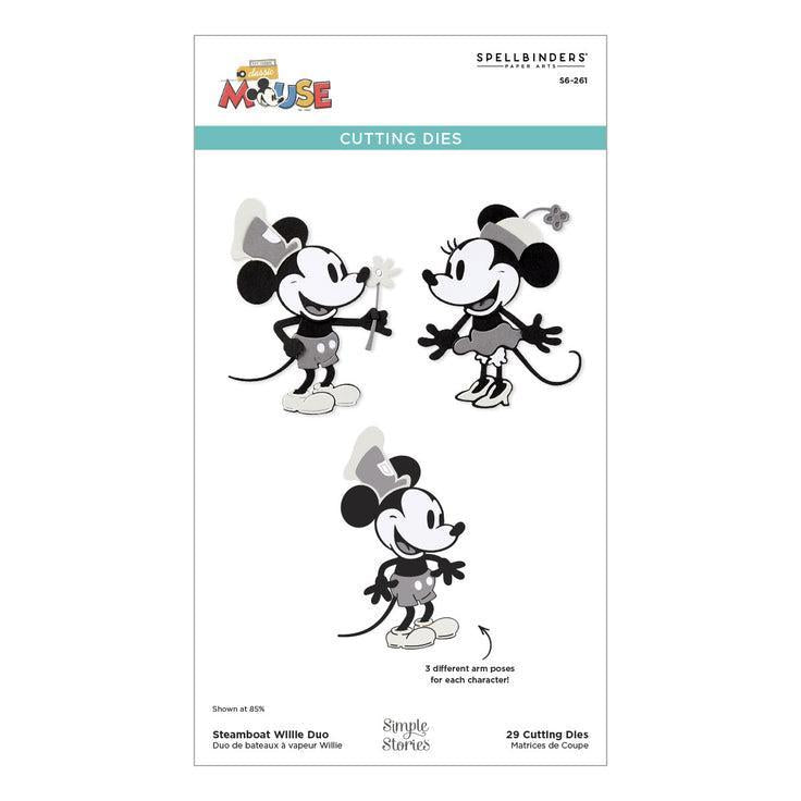 Spellbinders - Say Cheese Classic Mouse - Dies - Steamboat Willie Duo-ScrapbookPal