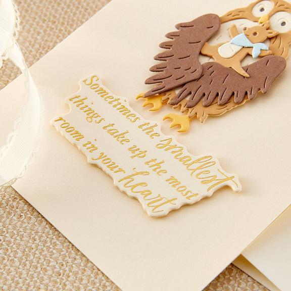 Spellbinders - Say Cheese Classic Pooh Baby Collection - Press Plate & Dies - Sweet Sentiments-ScrapbookPal
