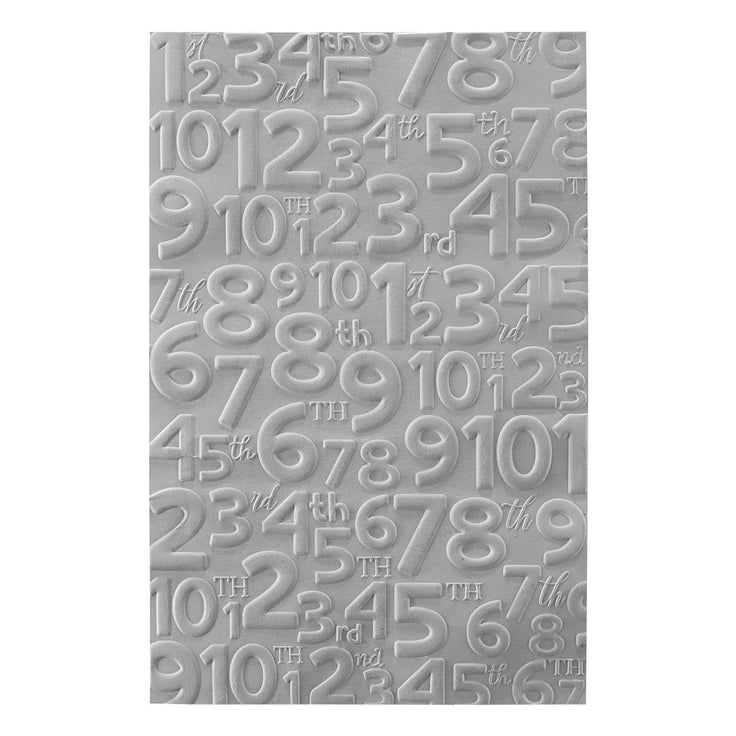 Spellbinders - Say Cheese Classic Pooh Birthday Collection - 3D Embossing Folder - Classic Pooh Birthday Numbers-ScrapbookPal