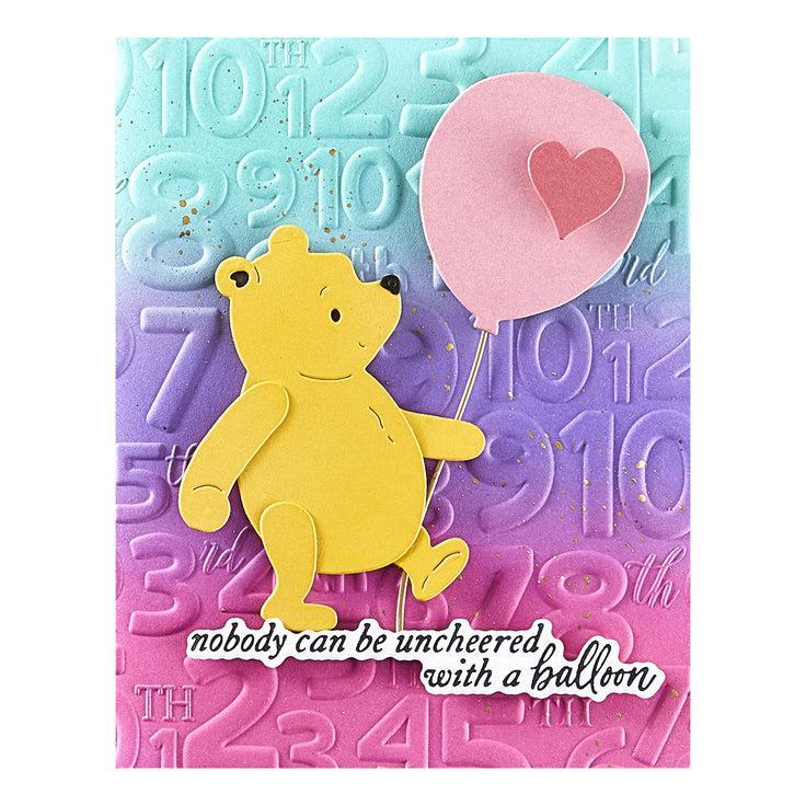 Spellbinders - Say Cheese Classic Pooh Birthday Collection - 3D Embossing Folder - Classic Pooh Birthday Numbers-ScrapbookPal