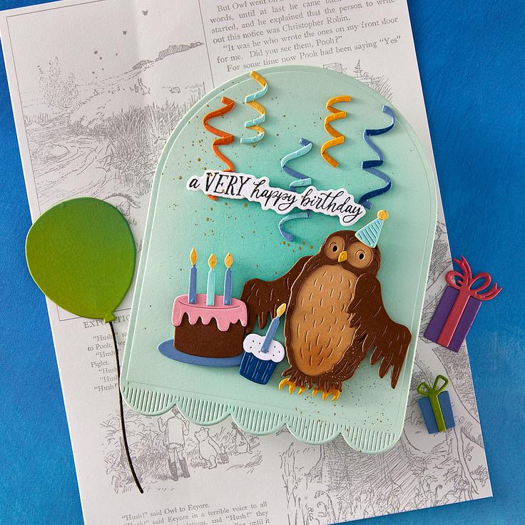 Spellbinders - Say Cheese Classic Pooh Birthday Collection - Dies - Rabbit &amp; Owl-ScrapbookPal