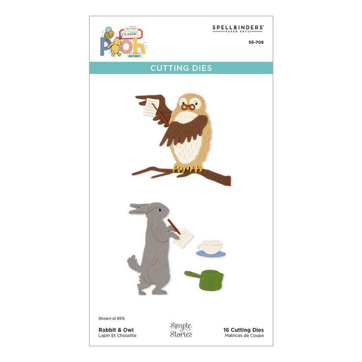 Spellbinders - Say Cheese Classic Pooh Birthday Collection - Dies - Rabbit &amp; Owl-ScrapbookPal