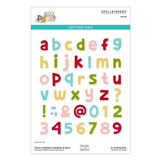 Spellbinders - Say Cheese Classic Pooh Collection - Dies - Pooh's Alphabet, Numbers & More-ScrapbookPal