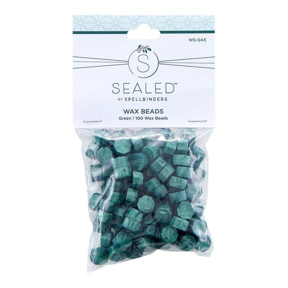Spellbinders - Sealed by Spellbinders Collection - Wax Beads - Green-ScrapbookPal