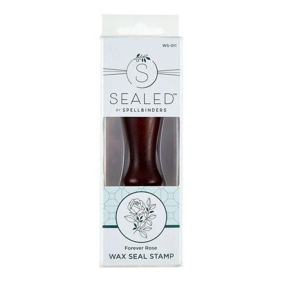 Spellbinders - Sealed by Spellbinders Collection - Wax Seal Stamp - Forever Rose-ScrapbookPal