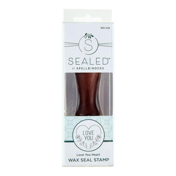 Spellbinders - Sealed by Spellbinders Collection - Wax Seal Stamp - Love You Heart-ScrapbookPal