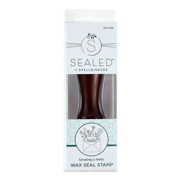 Spellbinders - Sealed by Spellbinders Collection - Wax Seal Stamp - Sending a Hello