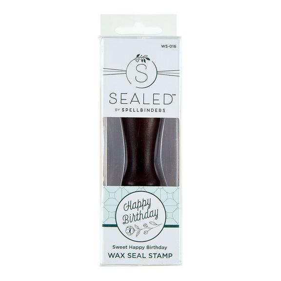 Spellbinders - Sealed by Spellbinders Collection - Wax Seal Stamp - Sweet Happy Birthday
