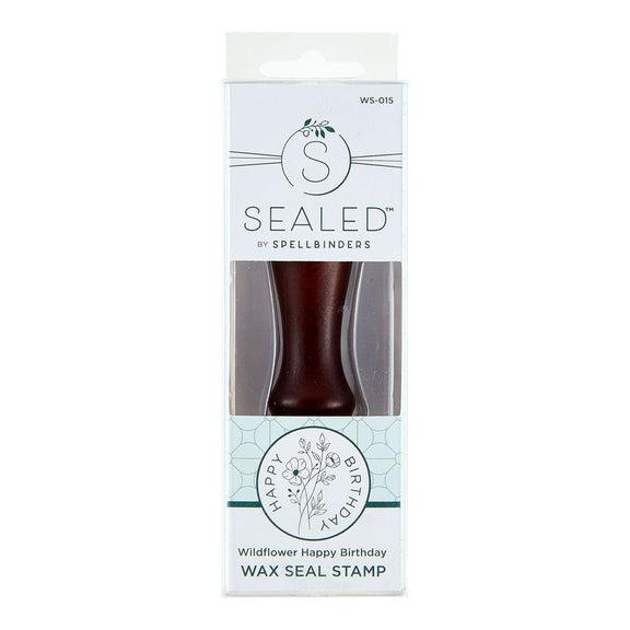 Spellbinders - Sealed by Spellbinders Collection - Wax Seal Stamp - Wildflower Happy Birthday