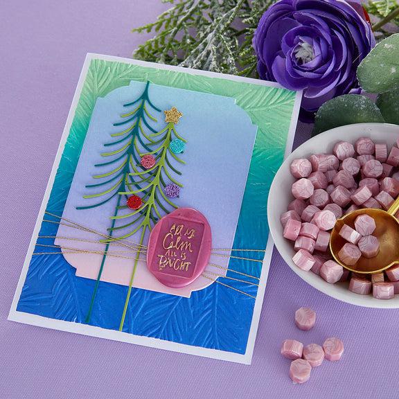 Spellbinders - Sealed for Christmas Collection - 3D Embossing Folder - Evergreen-ScrapbookPal