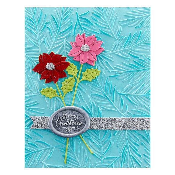 Spellbinders - Sealed for Christmas Collection - 3D Embossing Folder - Evergreen-ScrapbookPal