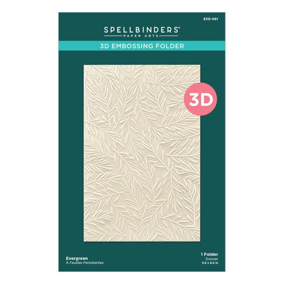 Spellbinders - Sealed for Christmas Collection - 3D Embossing Folder - Evergreen-ScrapbookPal