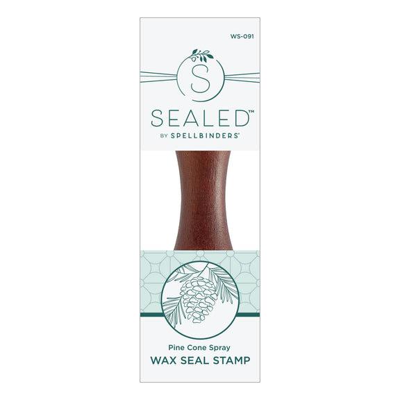 Spellbinders - Sealed for Christmas Collection - Wax Seal Stamp - Pine Cone Spray-ScrapbookPal