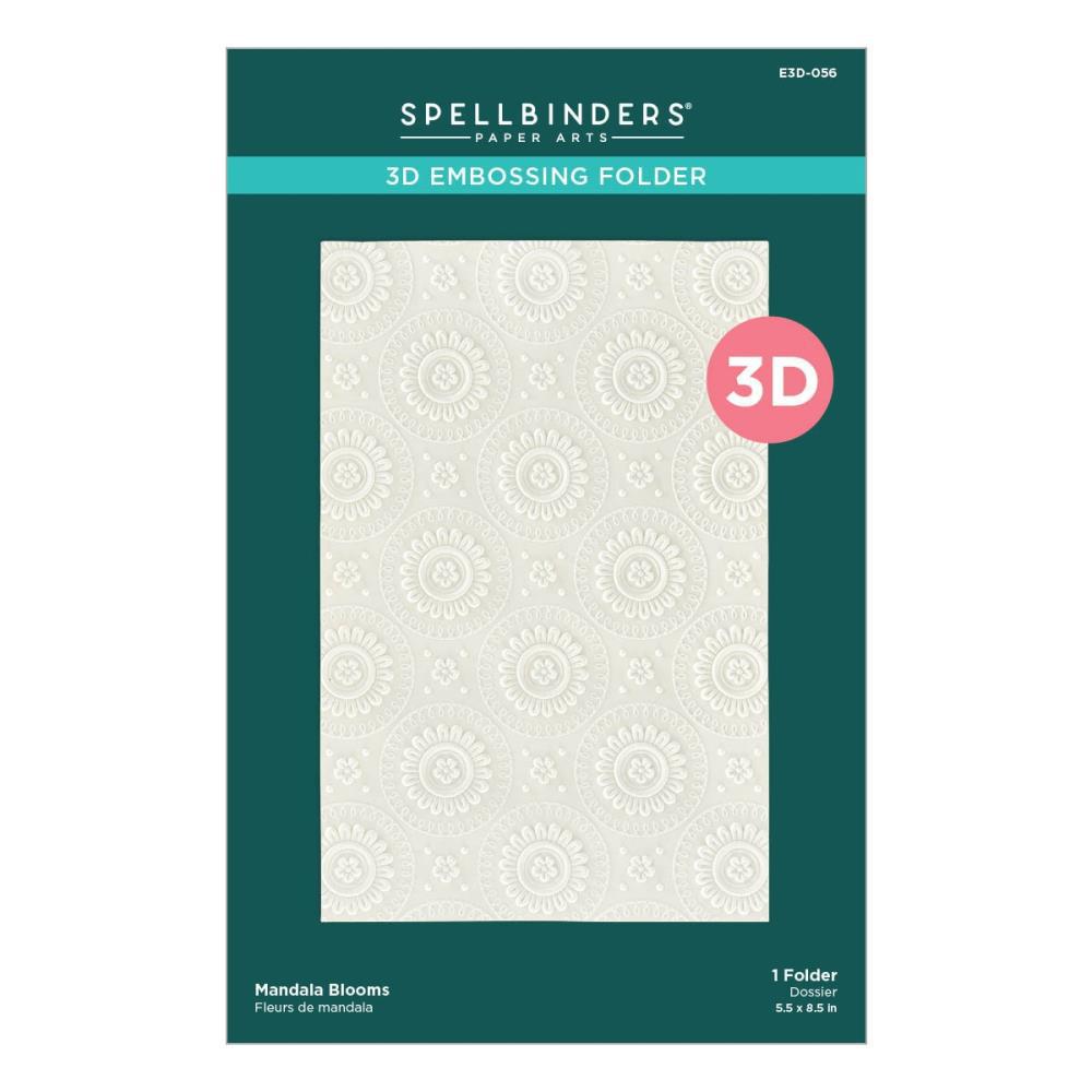 Spellbinders - Sealed for Summer Collection - 3D Embossing Folder - Mandala Blooms-ScrapbookPal