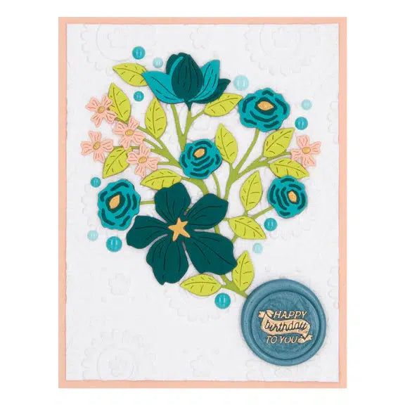 Spellbinders - Sealed for Summer Collection - 3D Embossing Folder - Mandala Blooms-ScrapbookPal