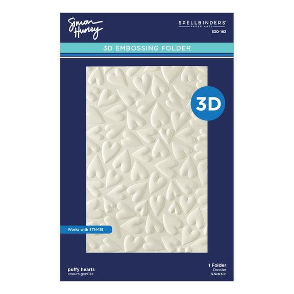 Spellbinders - Sending Hugs Collection - 3D Embossing Folder - Puffy Hearts-ScrapbookPal