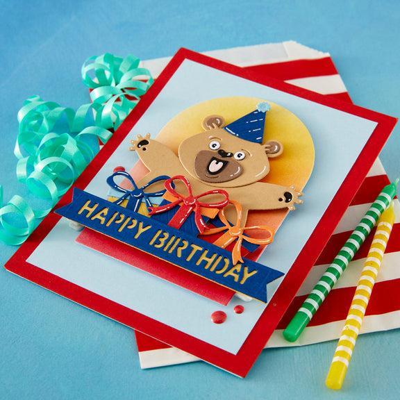 Spellbinders - Sending Hugs Collection - Dies - Birthday Bear-ScrapbookPal