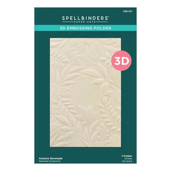 Spellbinders - Serenade of Autumn Collection - 3D Embossing Folder - Autumn Serenade-ScrapbookPal