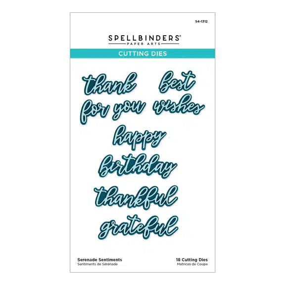 Spellbinders - Serenade of Autumn Collection - Dies - Serenade Sentiments-ScrapbookPal