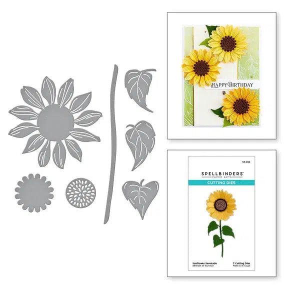 Spellbinders - Serenade of Autumn Collection - Dies - Sunflower Serenade-ScrapbookPal