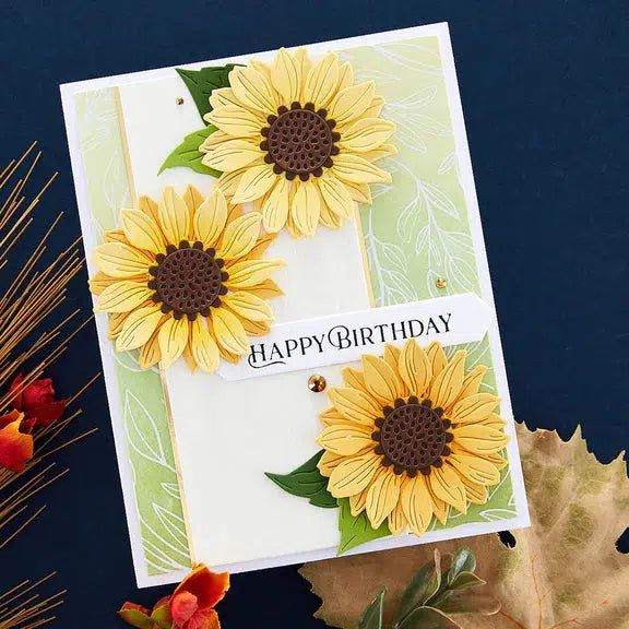 Spellbinders - Serenade of Autumn Collection - Dies - Sunflower Serenade-ScrapbookPal