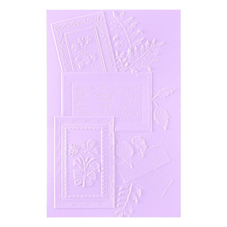 Spellbinders - Serenity Garden Collection - 3D Embossing Folder - Ode to a Poet-ScrapbookPal