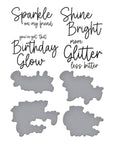 Spellbinders - Shine Bright Collection - Press Plates & Dies - Sparkle On Sentiments-ScrapbookPal