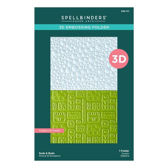 Spellbinders - Shiny New Day Collection - 3D Embossing Folder - Suds & Buds-ScrapbookPal