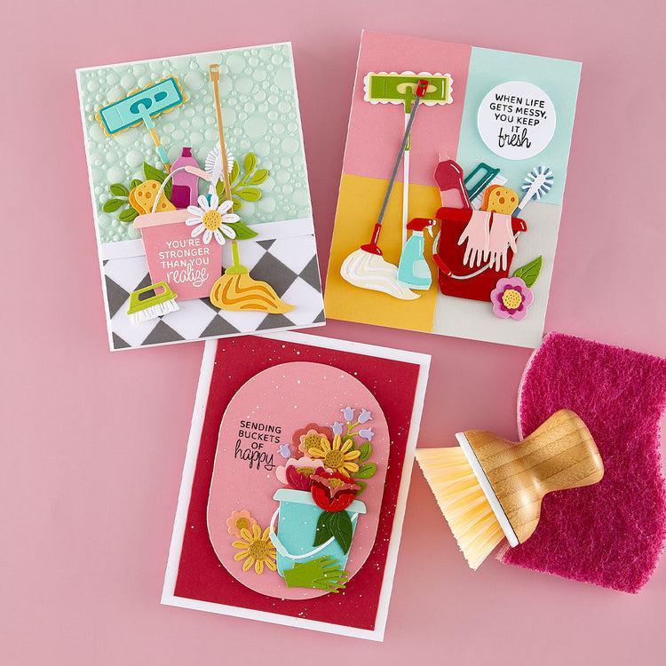 Spellbinders - Shiny New Day Collection - Dies - Squeaky Clean - Scratch & Dent-ScrapbookPal