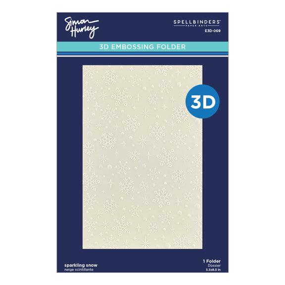 Spellbinders - Simon's Snow Globes Collection - 3D Embossing Folder - Sparkling Snow-ScrapbookPal