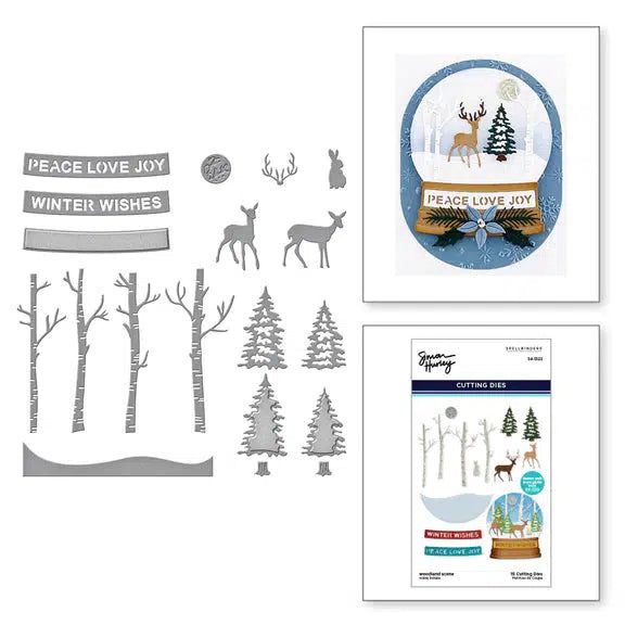 Spellbinders - Simon&#39;s Snow Globes Collection - Dies - Woodland Scene-ScrapbookPal