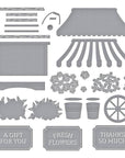 Spellbinders - Simple Vintage Flower Shoppe Collection - Dies - Flower Cart-ScrapbookPal