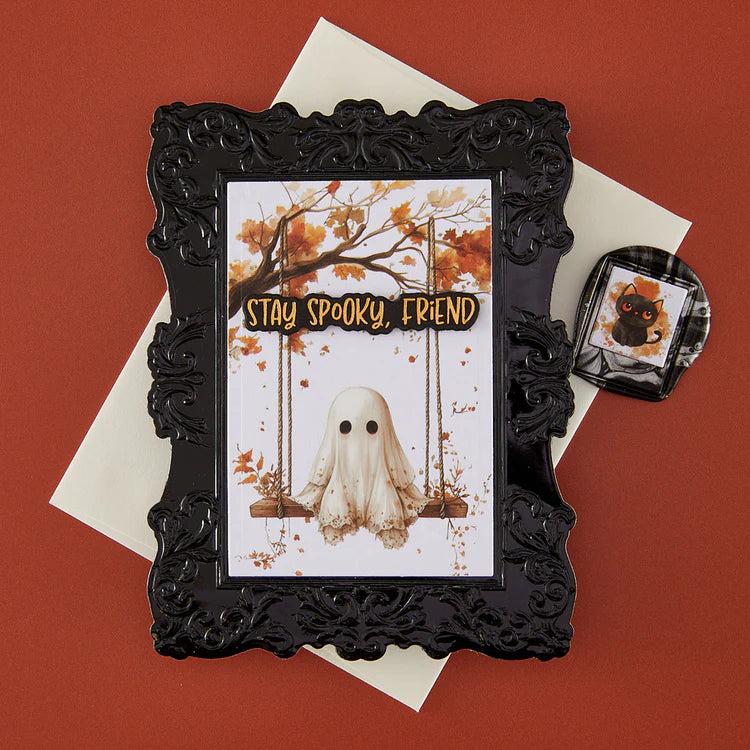 Spellbinders - Simply Halloween Collection - Dies - 3D Photo &amp; Floral Arch Frame Inserts-ScrapbookPal