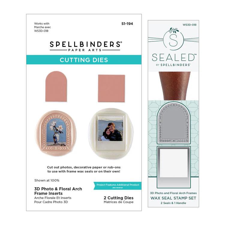 Spellbinders - Simply Halloween Collection - Wax Seal Stamp &amp; Dies - 3D Photo &amp; Floral Arch Frames-ScrapbookPal