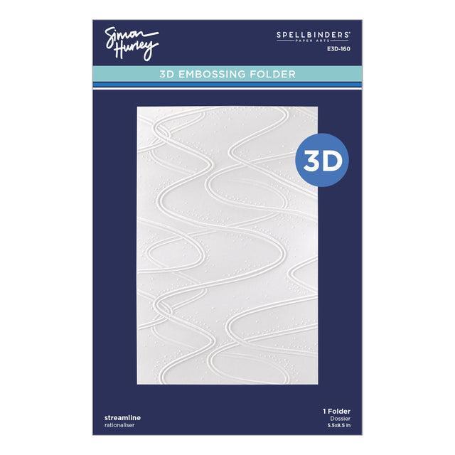Spellbinders - Ski-son's Greetings Collection - 3D Embossing Folder - Streamline-ScrapbookPal