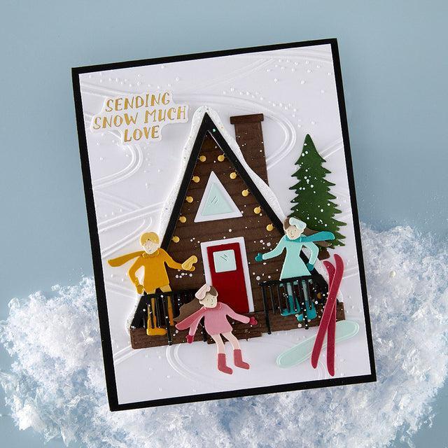 Spellbinders - Ski-son's Greetings Collection - 3D Embossing Folder - Streamline-ScrapbookPal