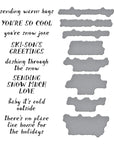 Spellbinders - Ski-son's Greetings Collection - Press Plate & Dies - Ski-son's Greetings Sentiments-ScrapbookPal