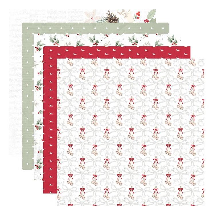 Spellbinders - Sleigh Bells Ring Collection - Paper Pack - 6 x 6"-ScrapbookPal