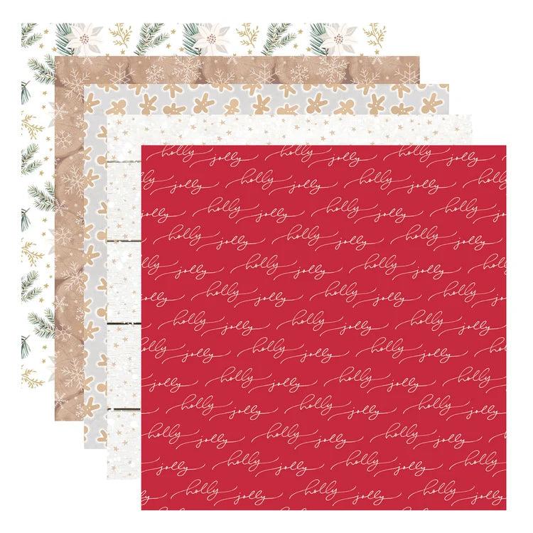 Spellbinders - Sleigh Bells Ring Collection - Paper Pack - 6 x 6"-ScrapbookPal