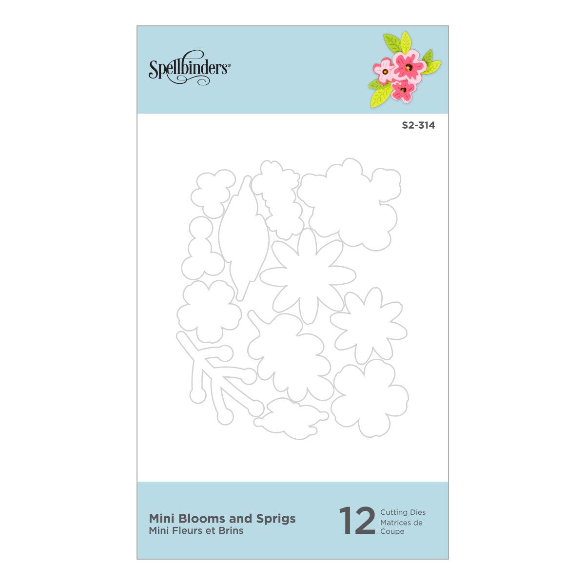 Spellbinders Mini Spellbinders - Slimline Collection - Dies - Mini Blooms and Sprigs ...