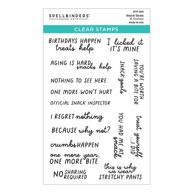 Spellbinders - Snack Goals Collection - Clear Stamps - Snack Goals-ScrapbookPal