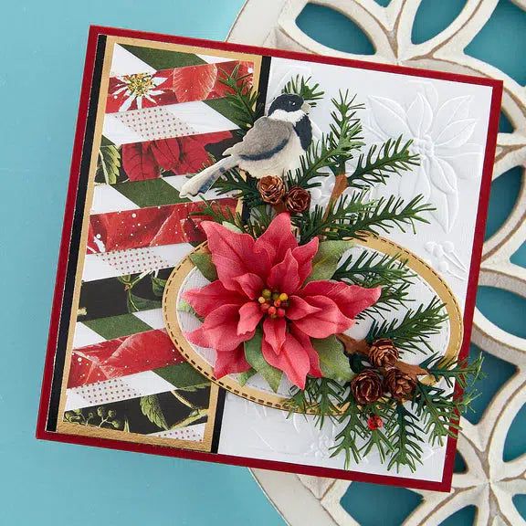 Spellbinders - Snow Garden Collection - Dies - Hemlock, Cones and Chickadee-ScrapbookPal