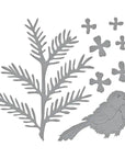 Spellbinders - Snow Garden Collection - Dies - Hemlock, Cones and Chickadee-ScrapbookPal